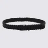 BOTTEGA VENETA BLACK LEATHER BELT