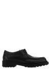 Bottega Veneta Black Leather Ben Lace-up Shoes In Animal Print
