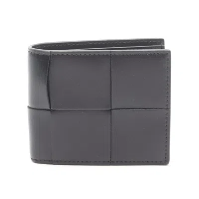 Pre-owned Bottega Veneta Black Leather Bill Wallet (bi-fold) ()