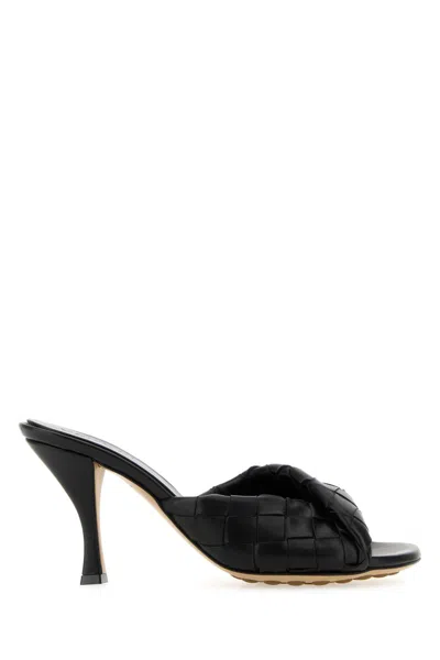 Bottega Veneta Blink Leather Mules In Black
