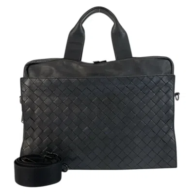 Pre-owned Bottega Veneta Black Leather Briefcase Shoulder Bag ()