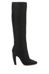 Bottega Veneta Mini Lido Intrecciato Leather Knee Boots