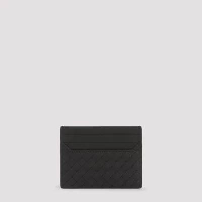 BOTTEGA VENETA BLACK LEATHER CARD HOLDER