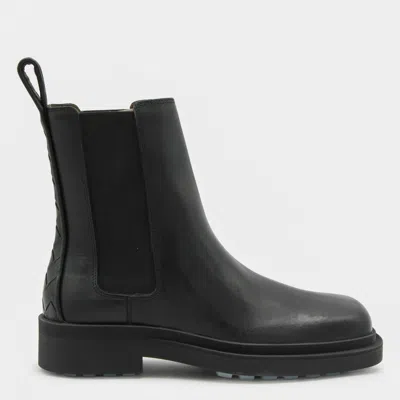 Bottega Veneta Black Leather Chelses Boots