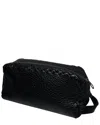 Bottega Veneta Black Leather Clutch (authentic Pre-loved) In Black