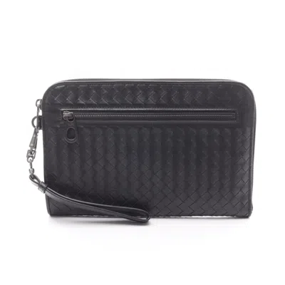 Pre-owned Bottega Veneta Black Leather Clutch Bag Document Case ()