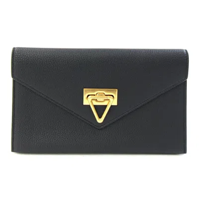Pre-owned Bottega Veneta Black Leather Clutch Bag Pouch ()
