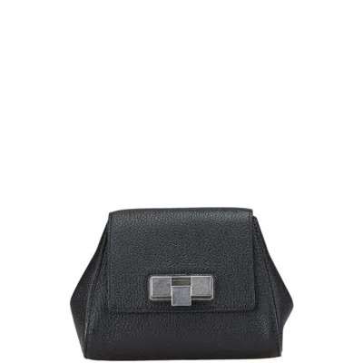 Pre-owned Bottega Veneta Black Leather Clutch Bag ()