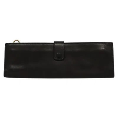 Pre-owned Bottega Veneta Black Leather Clutch Bag ()