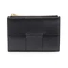 Bottega Veneta Intrecciato Card Case In Black