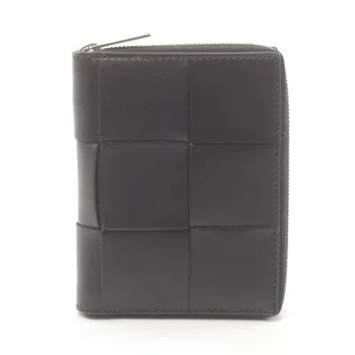 Pre-owned Bottega Veneta Black Leather Coin Purse/coin Case ()