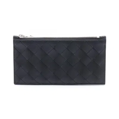 Pre-owned Bottega Veneta Black Leather Coin Purse/coin Case ()