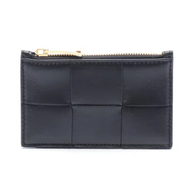 Pre-owned Bottega Veneta Black Leather Coin Purse/coin Case ()