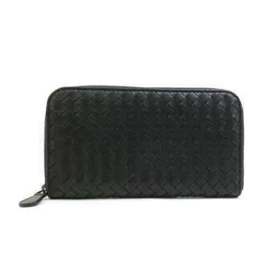 Pre-owned Bottega Veneta Black Leather Coin Purse/coin Case ()