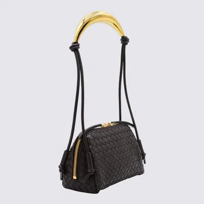 Bottega Veneta Black Leather Concert Pouch In Pink