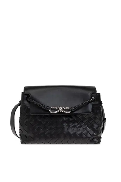Bottega Veneta Black Leather Crossbody Bag