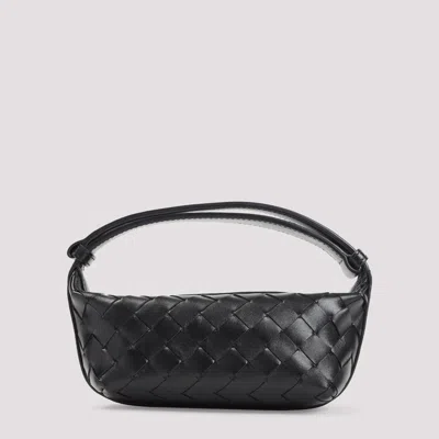 Bottega Veneta Black Leather East West Wallace Crossbody Bag