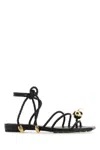 Bottega Veneta Sandali Flat Adam In Pelle Nera Donna In Black
