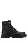 Bottega Veneta Black Grained Calf Leather Haddock Lace Up Ankle Boots