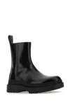 BOTTEGA VENETA BLACK LEATHER HIGHWAY ANKLE BOOTS