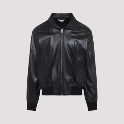 BOTTEGA VENETA BLACK LEATHER JACKET