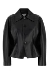 Bottega Veneta Black Leather Jacket In Black