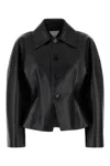 Bottega Veneta Black Leather Jacket In Black