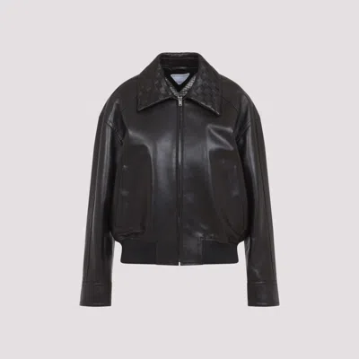 BOTTEGA VENETA BLACK LEATHER JACKET