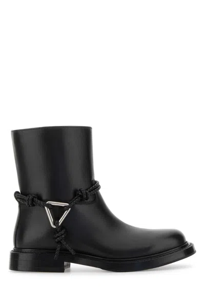 BOTTEGA VENETA BOTTEGA VENETA BLACK LEATHER JAMES ANKLE BOOTS