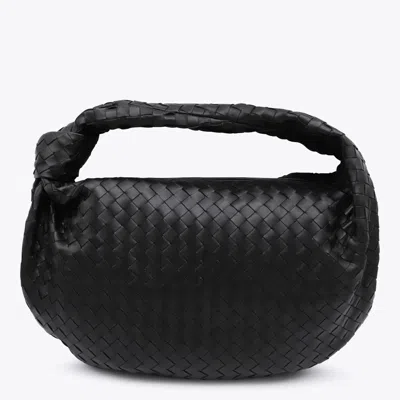 Bottega Veneta Black Leather Jodie Medium Shoulder Bag