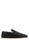 Bottega Veneta Black Calf Leather Sawyer Slip On Sneaker In Black