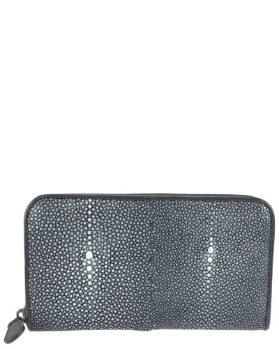 Pre-owned Bottega Veneta Black Leather Long Wallet (authentic Pre-loved)