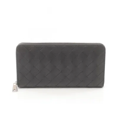 Bottega Veneta Black Leather Long Wallet (bi-fold)