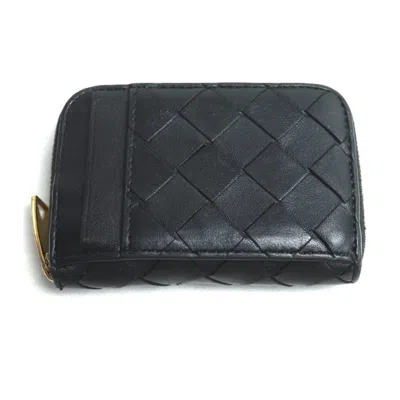 Pre-owned Bottega Veneta Black Leather Long Wallet (bi-fold) ()