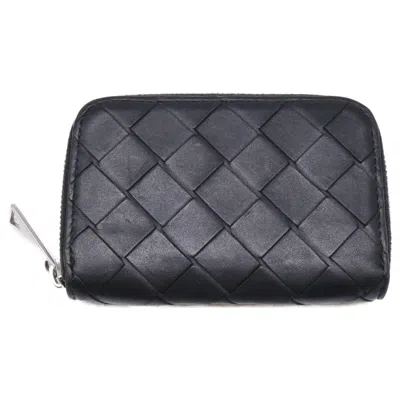 Pre-owned Bottega Veneta Black Leather Long Wallet (bi-fold) ()