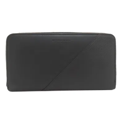 Pre-owned Bottega Veneta Black Leather Long Wallet (bi-fold) ()