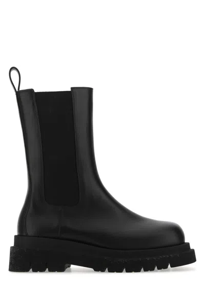 Bottega Veneta Slip-on Lug Ankle Boots In Black