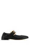 BOTTEGA VENETA BLACK LEATHER MARY JANE ASTAIRE BALLERINAS