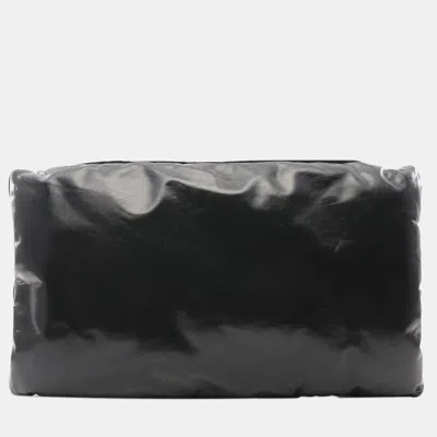 Pre-owned Bottega Veneta Black Leather Pillow Clutch