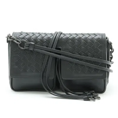 Pre-owned Bottega Veneta Black Leather Pochette Shoulder Bag ()