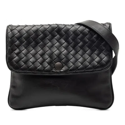 Pre-owned Bottega Veneta Black Leather Pochette Shoulder Bag ()