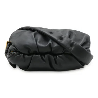 Pre-owned Bottega Veneta Black Leather Pouch Shoulder Bag Sling Bag ()