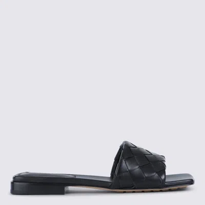 Bottega Veneta Black Leather Sandals