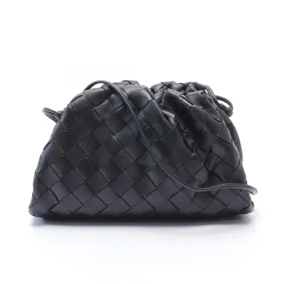 Bottega Veneta Black Leather Shoulder Bag