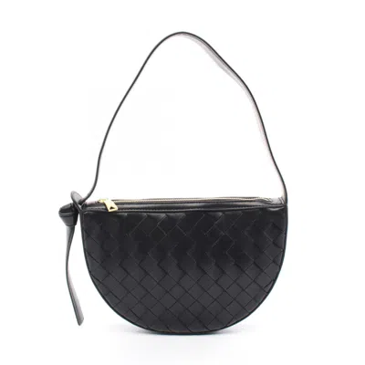 Bottega Veneta Black Leather Shoulder Bag