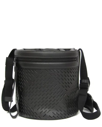 Pre-owned Bottega Veneta Black Leather Shoulder Bag (authentic Pre-loved)