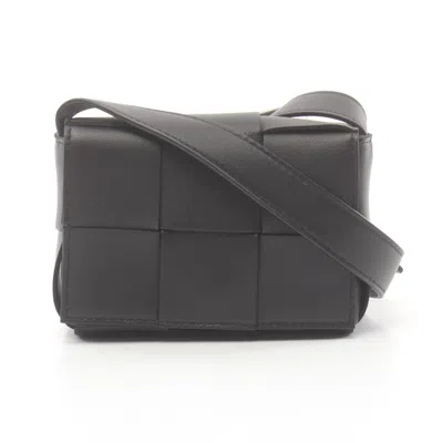 Pre-owned Bottega Veneta Black Leather Shoulder Bag ()