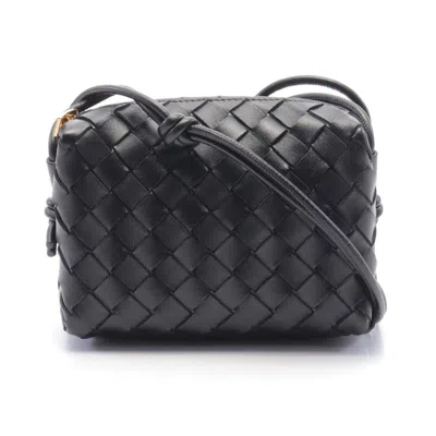 Pre-owned Bottega Veneta Black Leather Shoulder Bag ()