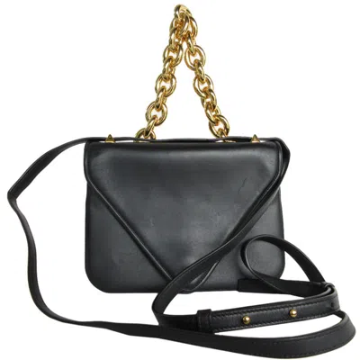 Pre-owned Bottega Veneta Black Leather Shoulder Bag ()
