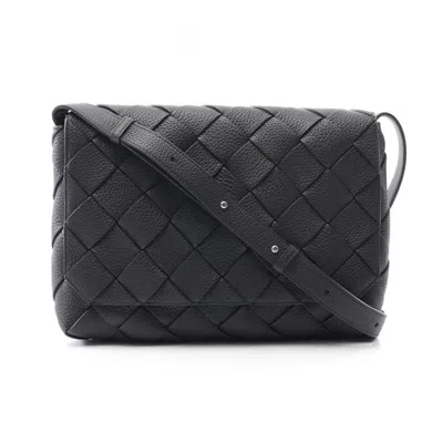 Pre-owned Bottega Veneta Black Leather Shoulder Bag ()